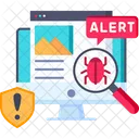 Delitos Ciberneticos Seguridad Cibernetica Busqueda De Errores Icono