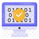Code Security Encrypted Binary Code Binary Security Icon