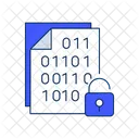 Encrypted Document Icon Data Security Sensitive Information Protection Icône
