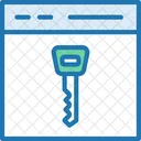 Encrypted Website Key Secure Webpage Icon