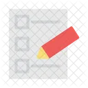 Encuesta Lista Lapiz Icono