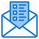 Correo De Encuesta Correo Electronico De Encuesta Documento De Encuesta Icono