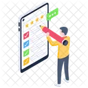 Lista De Verificacion En Linea Encuesta En Linea Resenas En Linea Icon