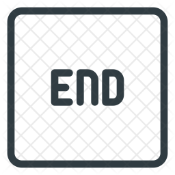 End Icon - Download in Line Style