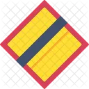 End Of Priority Road Regulation Traffic Sign Icon