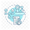 End To End Manufacturing Production Icon