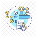 End To End Manufacturing Production Icon