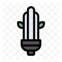 Eco Verde Ahorro De Energia Icono