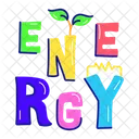 Fuente De Energia Texto De Energia Letras De Energia Icono
