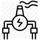 Energia Geotermica Energia Hidrotermica Fabrica Ícone