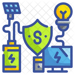 Energía prevenir seguridad  Icono