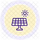 Icono De Linea De Energia Solar Icono