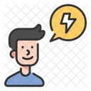 Denken Sie Energie Sparen Energie Sparen Denken Symbol