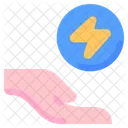Energie Sparen Hand Oko Symbol