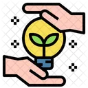 Hand Gluhbirne Idee Symbol