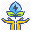 Energie Sparen Hand Innovativ Symbol
