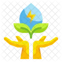 Energie Sparen Hand Innovativ Symbol