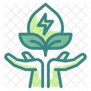 Energie Sparen Hand Innovativ Symbol