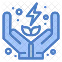 Energie Sparen Strom Sparen Kraft Sparen Symbol