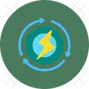 Énergie renouvelable  Icône