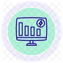 Energiesparuberwachung Farbkreis Symbol Symbol