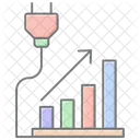 Energiesparanalyse Lineares Farbsymbol Symbol