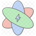 Energiespar Atom Linear Farbsymbol Symbol