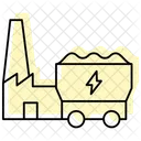 Energiesparkohle Farbschatten Dunnes Liniensymbol Symbol