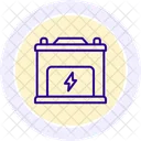 Energy Battery Line Icon Icon