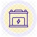 Energy Battery Line Icon Icon