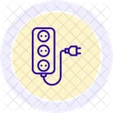 Energy Extension Cord Line Icon Icon
