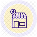 Energy Market Line Icon Icon