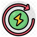 Energy Recycling Energy Reprocess Energy Renewable Icon