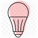 Energy Saving Bulb Color Shadow Thinline Icon Icon