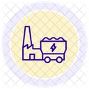 Energy Saving Coal Color Circle Icon Icon