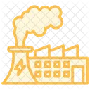 Energy Saving Factory Duotone Line Icon Icon