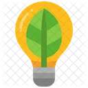 Energy Saving Light Eco Light Bulb Icon