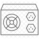 에너지 절약 전원 공급 장치 얇은 선 아이콘 아이콘