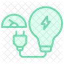 Energy Saving Programs Duotone Line Icon Icon