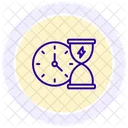 Energy Saving Sand Clock Color Circle Icon Icon