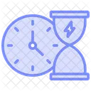 Energy Saving Sand Clock Duotone Line Icon Icon