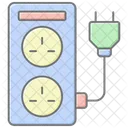 Energy Saving Socket Lineal Color Icon Icon