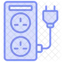 Energy Saving Socket Duotone Line Icon Icon