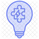 Energy Saving Solutions Duotone Line Icon Icon