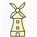 Energy Saving Windmill Color Shadow Thinline Icon Icon