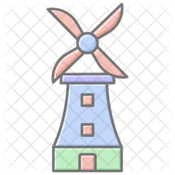 Energy saving windmill  Icon