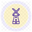 Energy Saving Windmill Color Circle Icon Icon