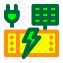 Energy Storage Power Storage Solar Panel Icon