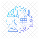 Energy Transition Decarbonization Fossil Fuel Icon
