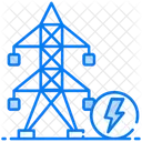 Energy Utility Power Transmission Electric Pole Icon